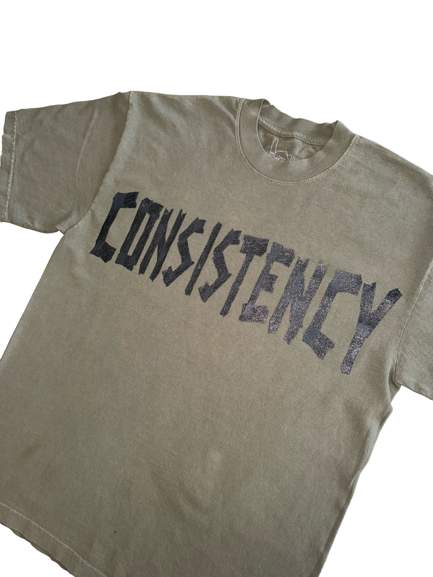"CONSISTENCY" TAPE TEE