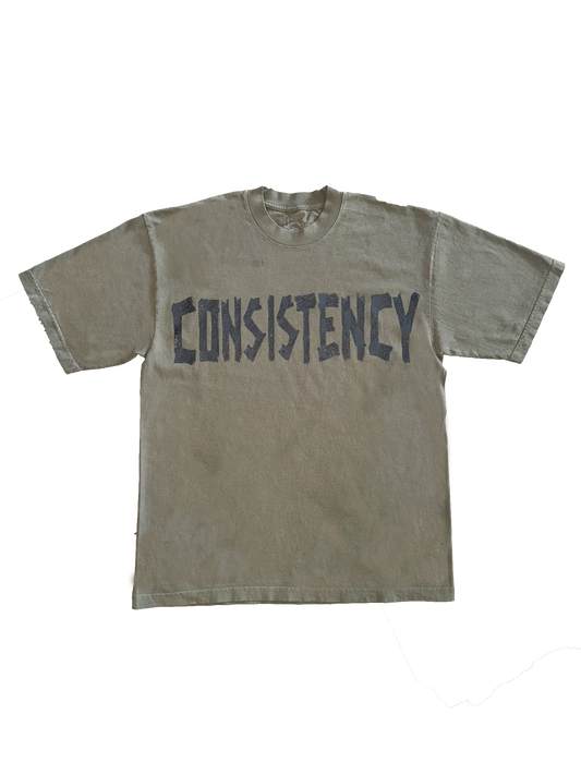 "CONSISTENCY" TAPE TEE